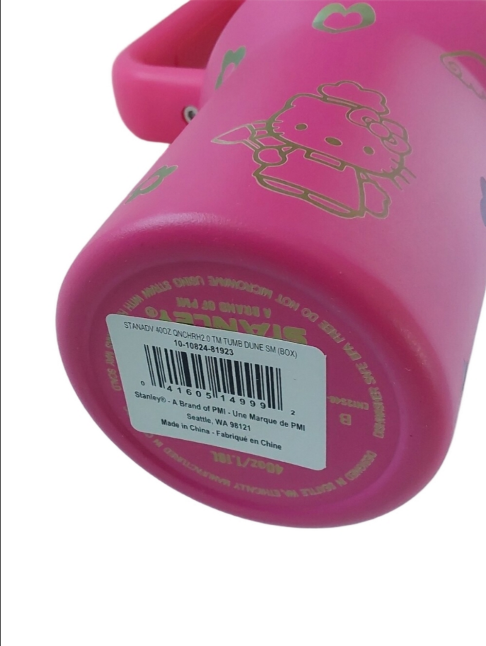 Stanley Pink Hello Kitty Stainless Tumbler with Handle 40oz - Picture 4 of 7